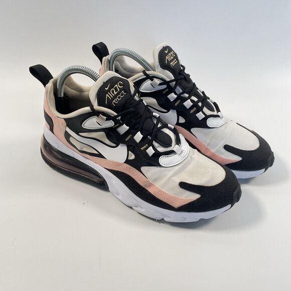 Nike Air Max 270 React Women Running Shoes Coral Black White AT6174-005 Size 8.5 - Picture 2 of 13